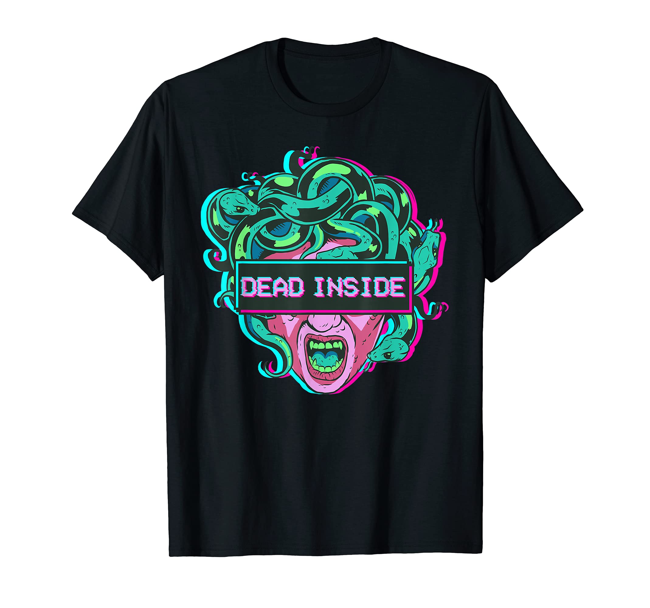 Aesthetic Medusa Dead Inside Snake Head T-Shirt - Novelty Apparel Unisex