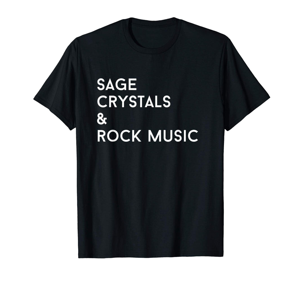 Sage Crystals Rock Music Good Vibes T-Shirt - Aesthetic Graphic Unisex