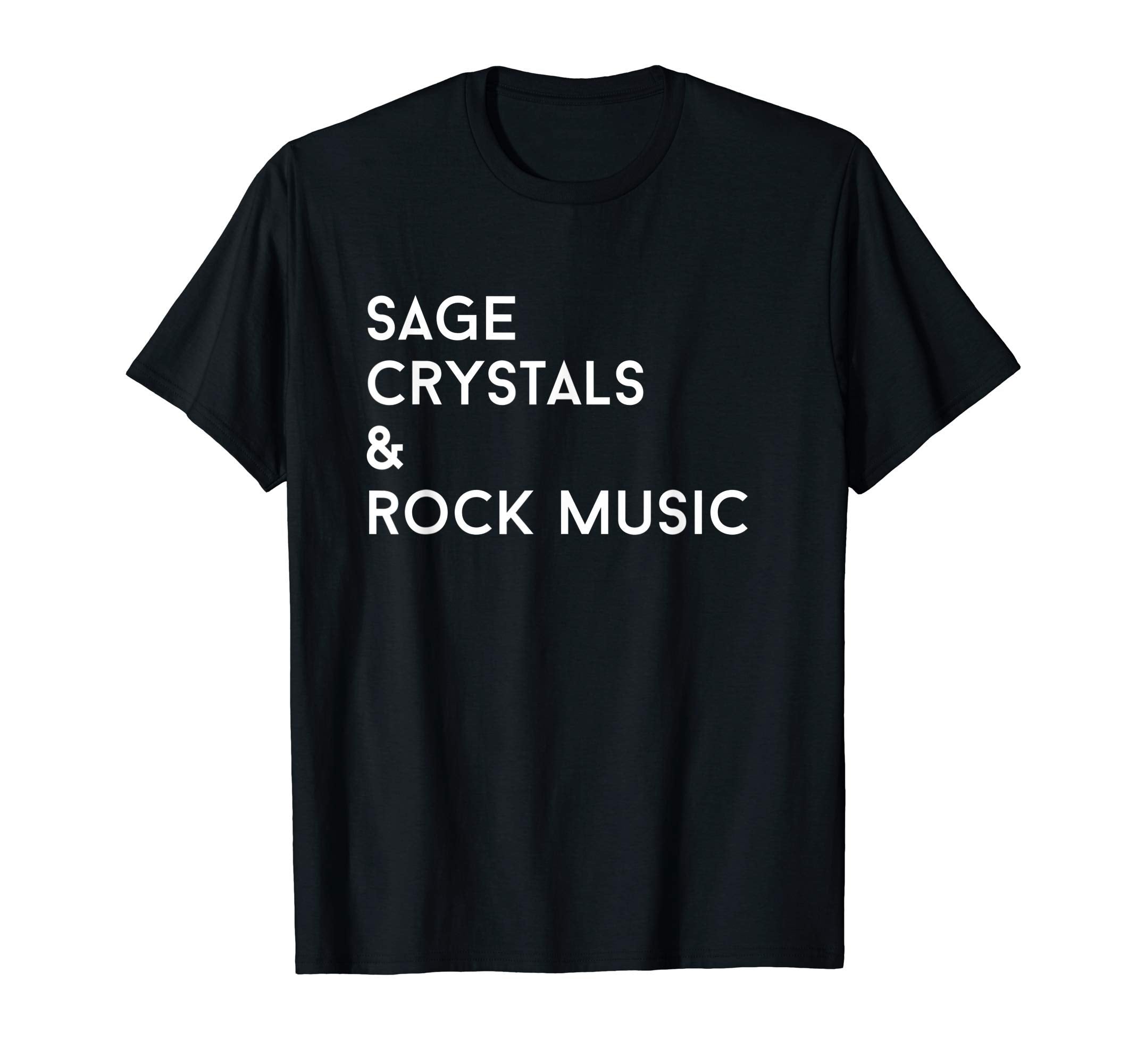 Sage Crystals Rock Music Good Vibes T-Shirt - Aesthetic Graphic Unisex
