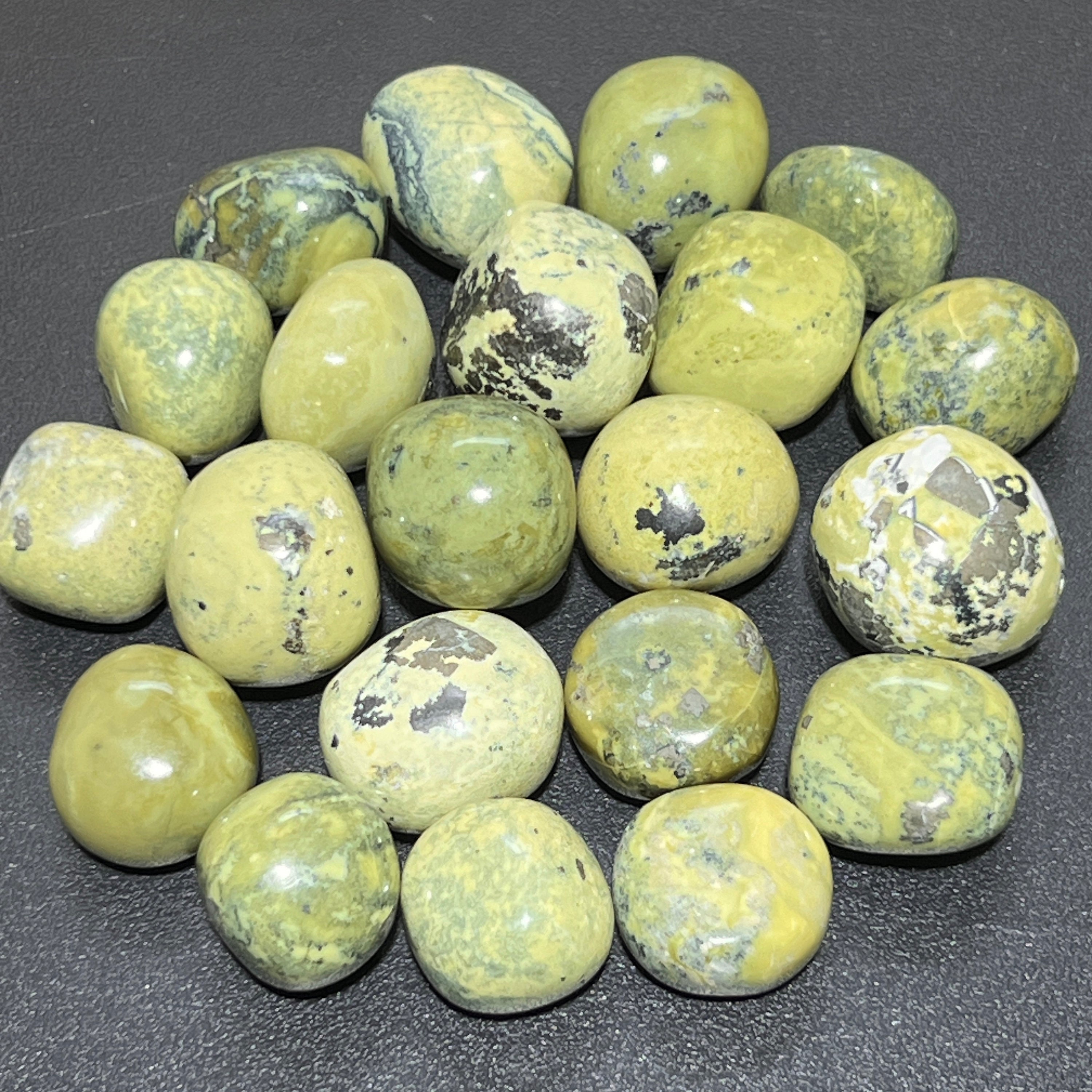 Green Serpentine Tumbled Stones (By The Piece or Pound)