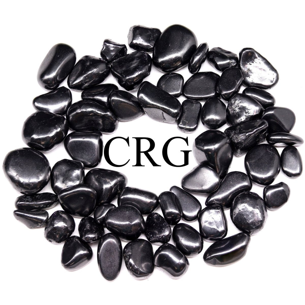8 OUNCE LOT - Small Polished Tumbled Shungite (25 - 35 MM) AVG