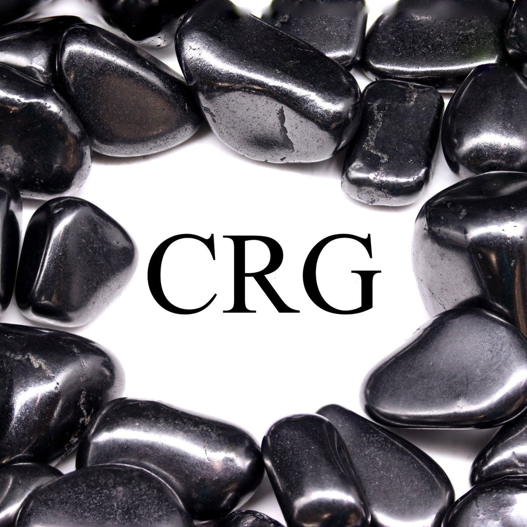8 OUNCE LOT - Small Polished Tumbled Shungite (25 - 35 MM) AVG