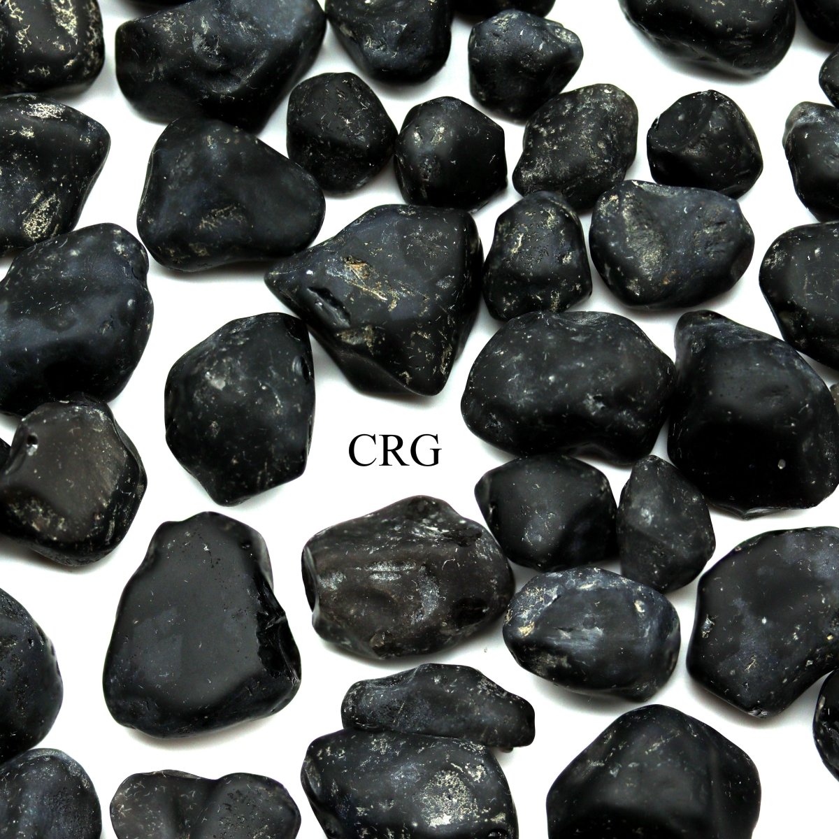 8 OZ LOT - Black Meteorite/Tektite / Smooth Not Polished / .75-1" Avg