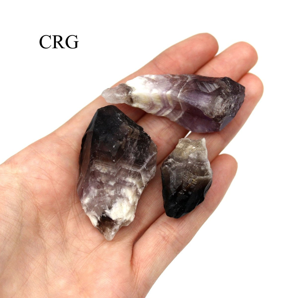 8 OZ. LOT - Chevron (Banded) Amethyst Raw Crystal Points