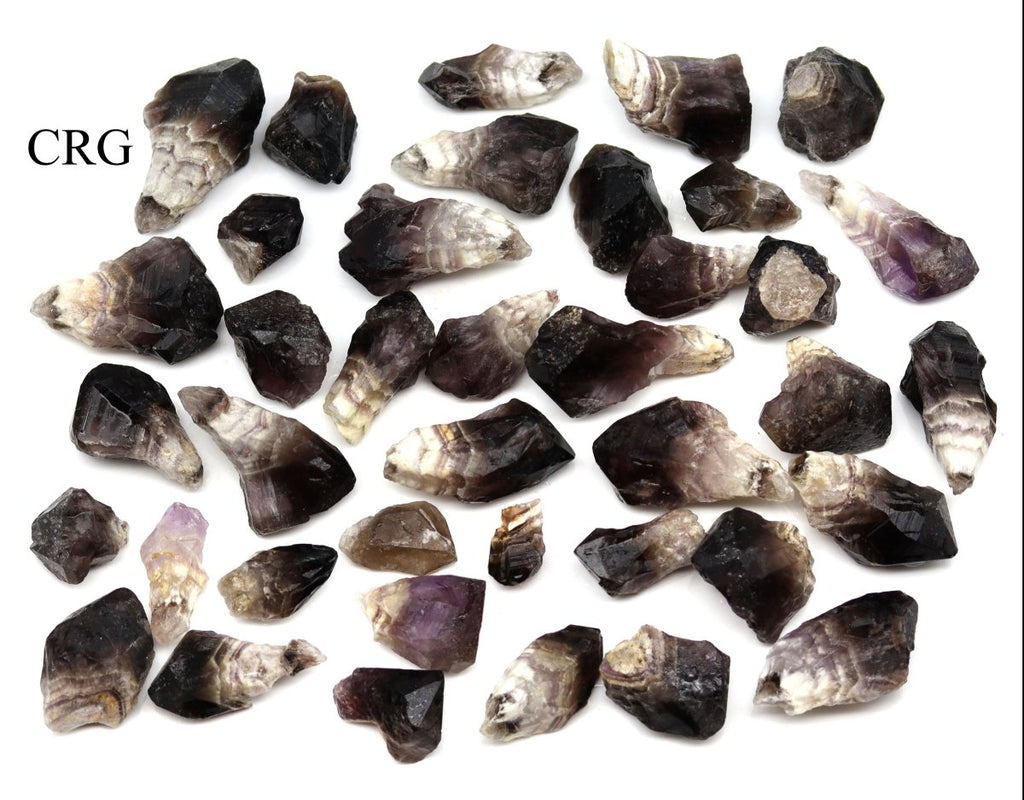 8 OZ. LOT - Chevron (Banded) Amethyst Raw Crystal Points