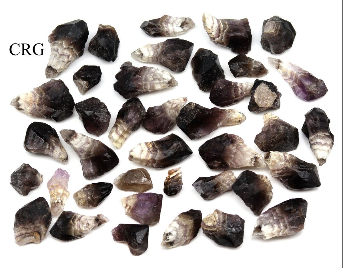 8 OZ. LOT - Chevron (Banded) Amethyst Raw Crystal Points