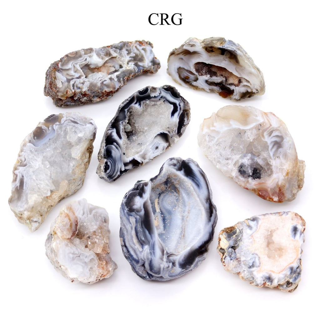 8 OZ LOT - Natural Agate Mini Oco Geodes / .5"-1" AVERAGE