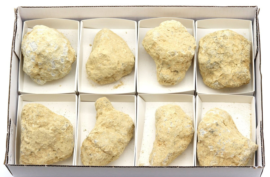 8 Piece Flat Break Your Own Geode 2.5"-4.5" AVG