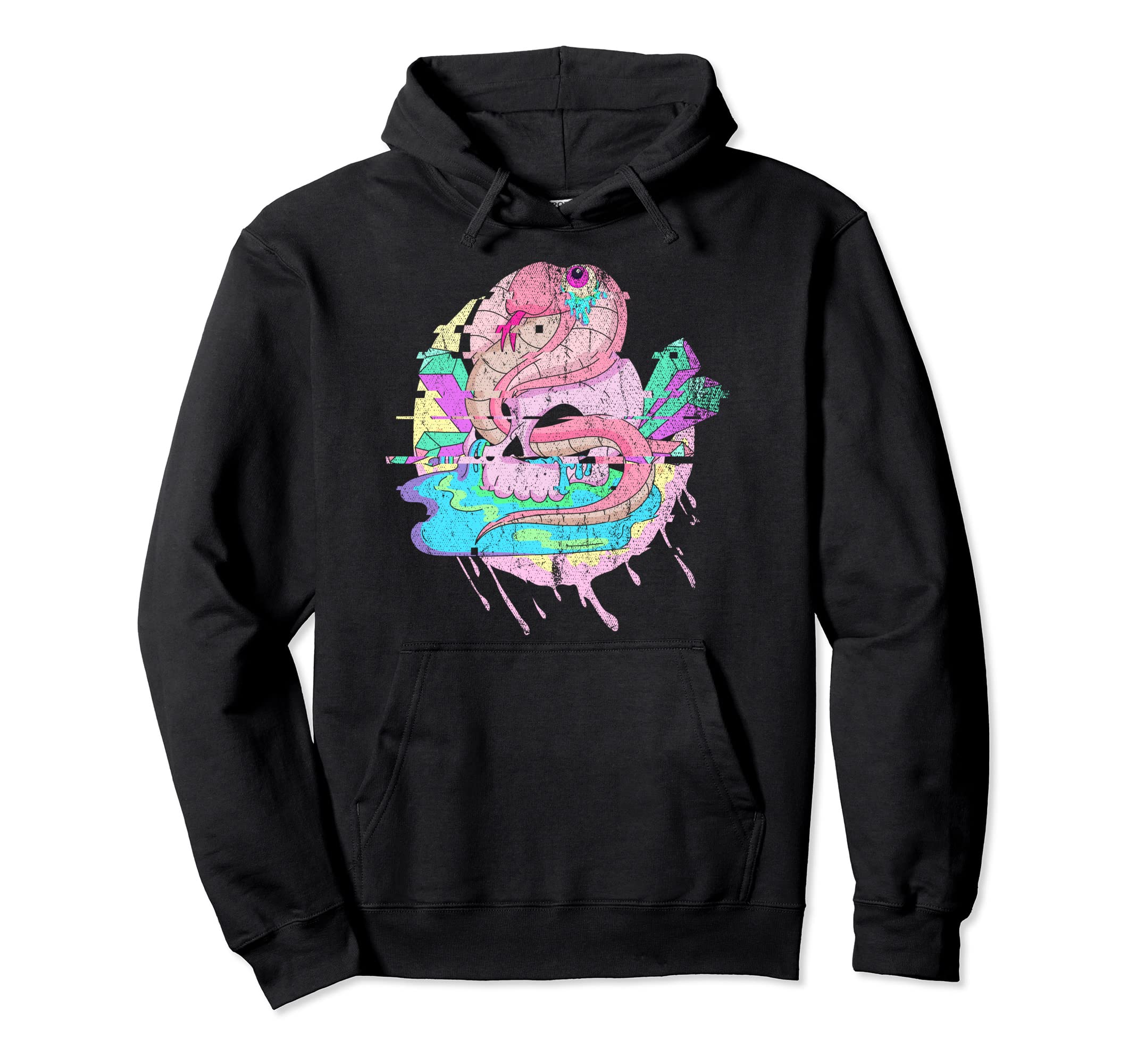 Pagan Occult Skull Anime Animal Snake Hoodie - Unique Graphic Men Women