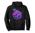 Palm Trees Reptile Animal Snake 80S Art Hoodie - Aesthetic Graphic Unisex