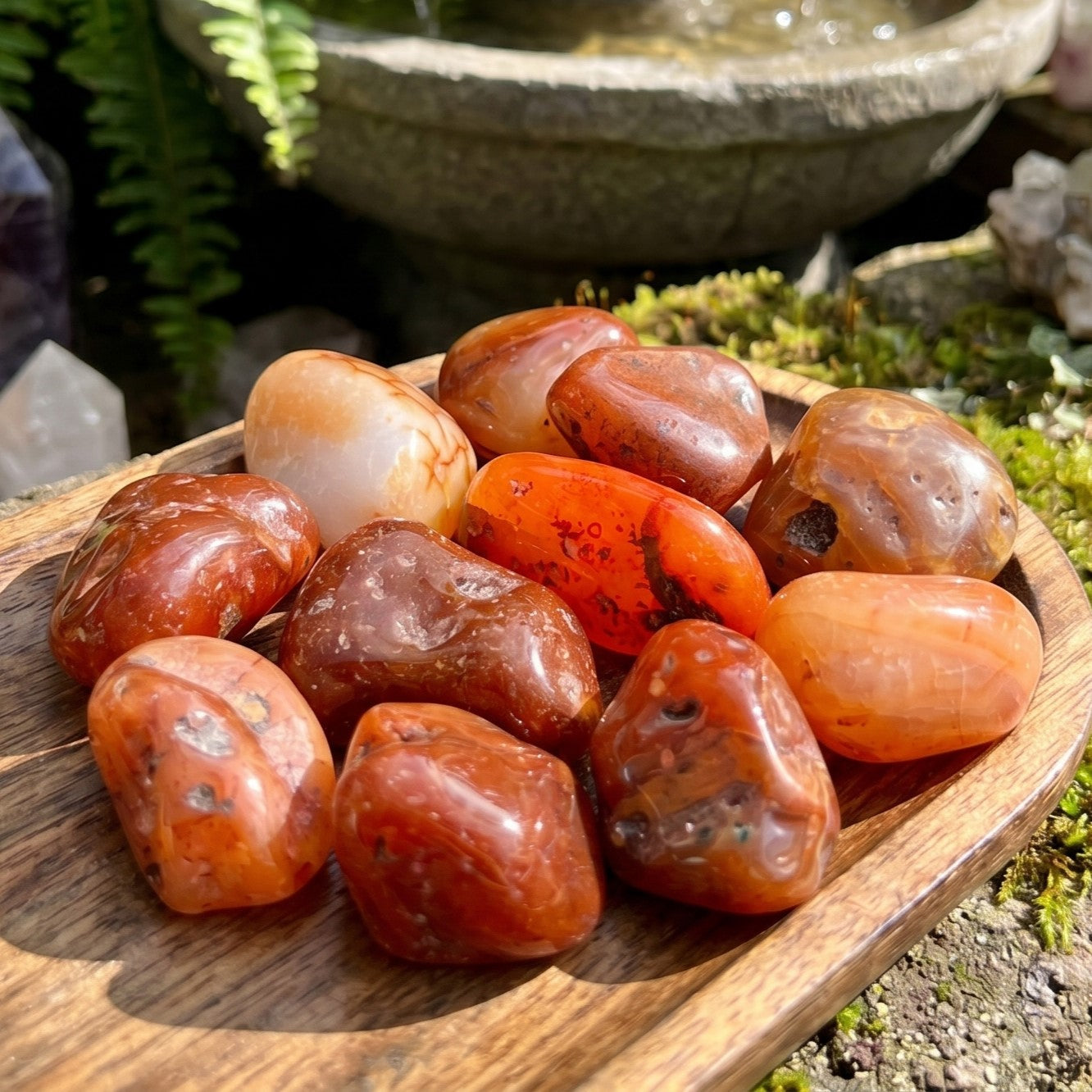 Large Carnelian Red Agate Crystal Tumbled Stones (By The Piece or Pound)