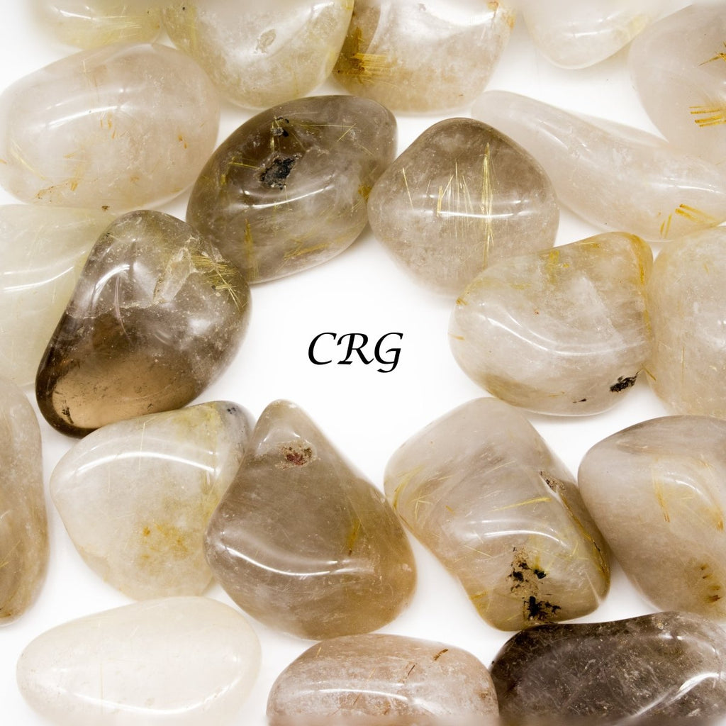 8OZ LOT - Rutilated Quartz Tumbled Stones from South Africa