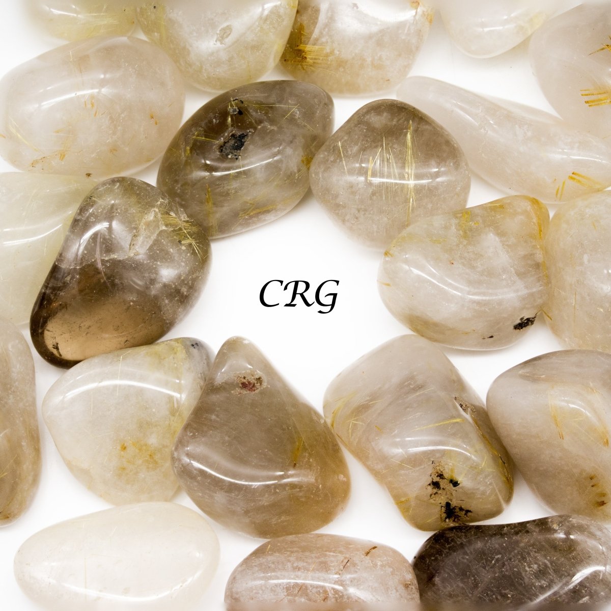 8OZ LOT - Rutilated Quartz Tumbled Stones from South Africa