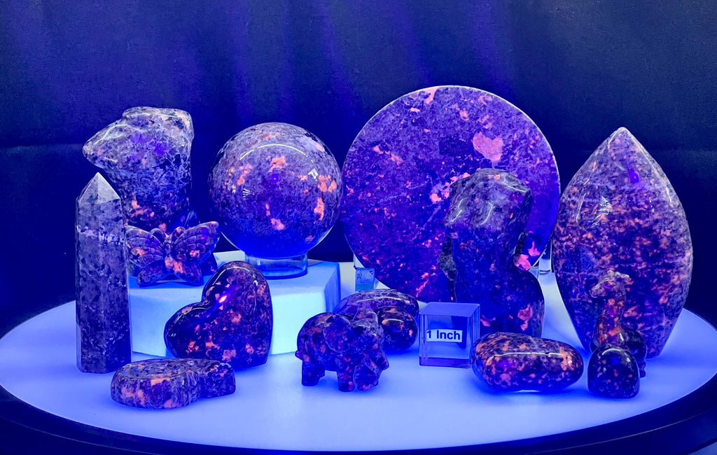 Sodalite Syenite Carvings Crystal Bundle Lot (16 Pieces) Bulk Wholesale Gemstone Décor Collection