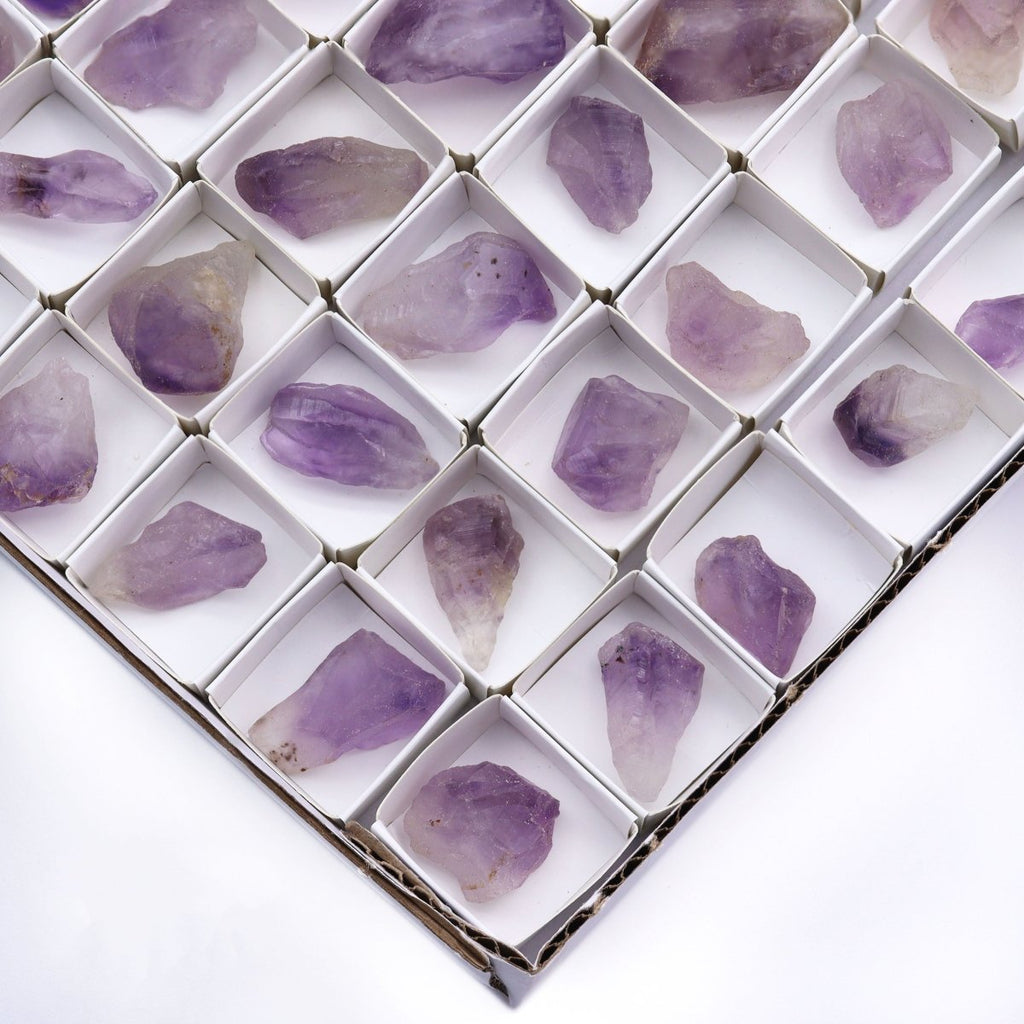 96 Piece Flat - Amethyst Points & Rough Rocks