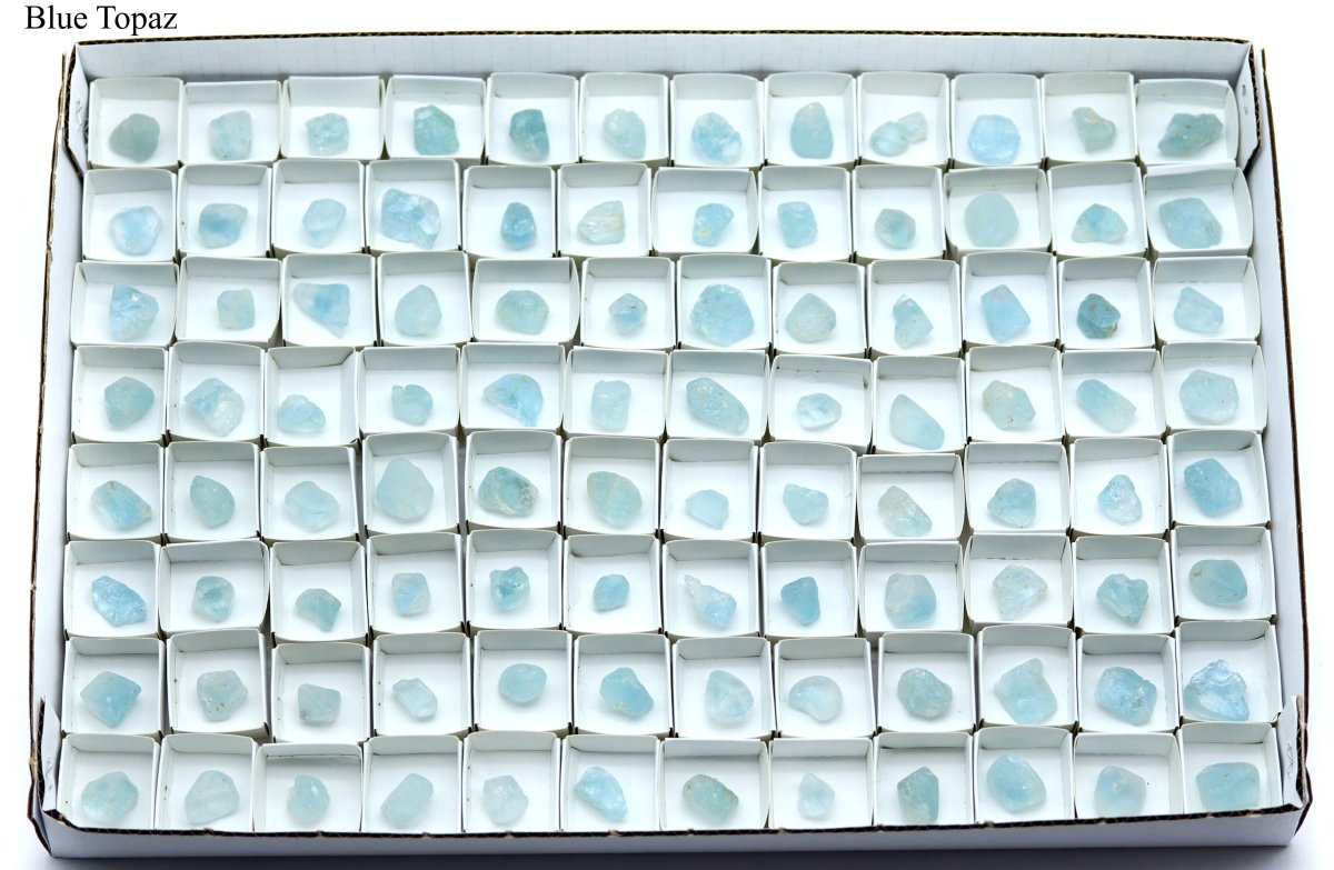 96 Piece Flat - Blue Topaz / .5"-1" AVG