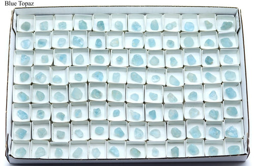96 Piece Flat - Blue Topaz / .5"-1" AVG