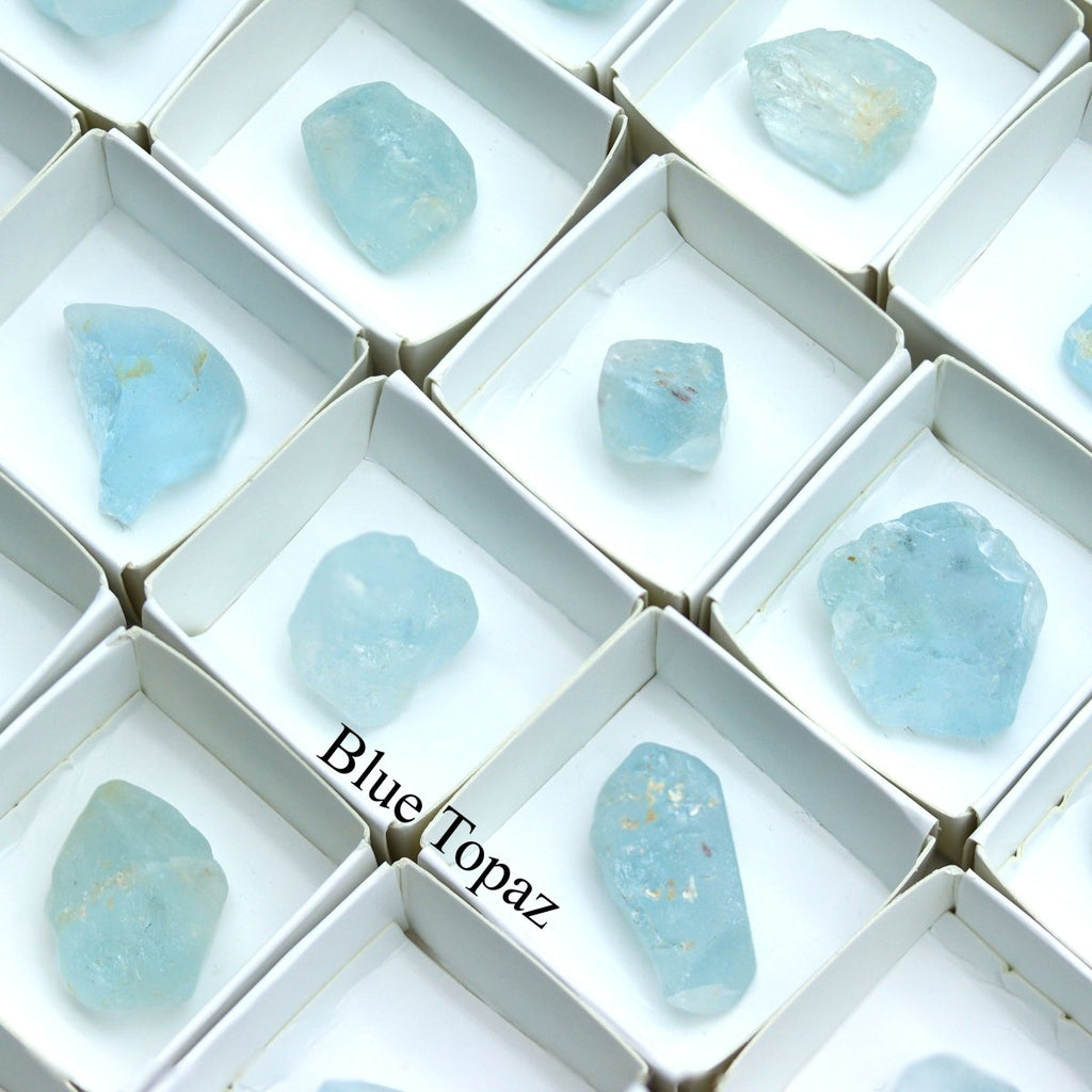 96 Piece Flat - Blue Topaz / .5"-1" AVG