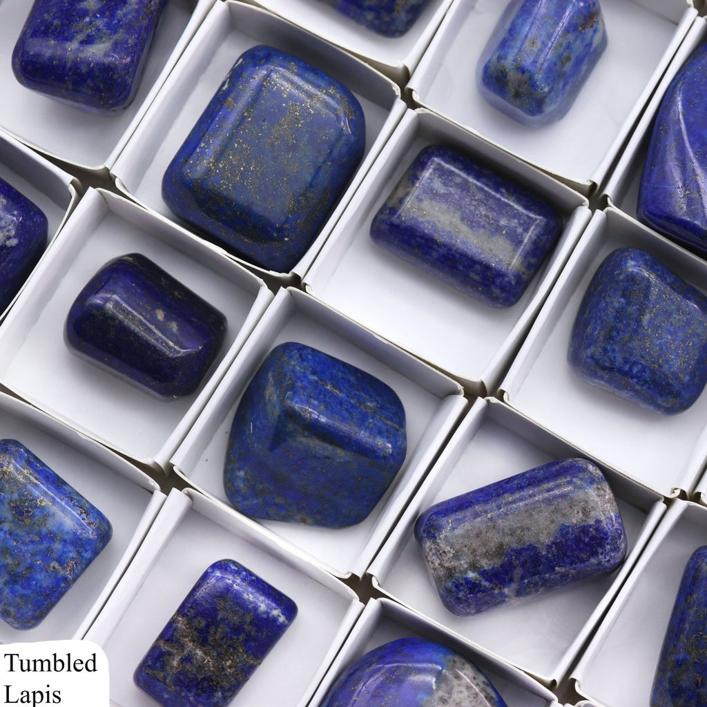 96 Piece Flat - Tumbled Lapis