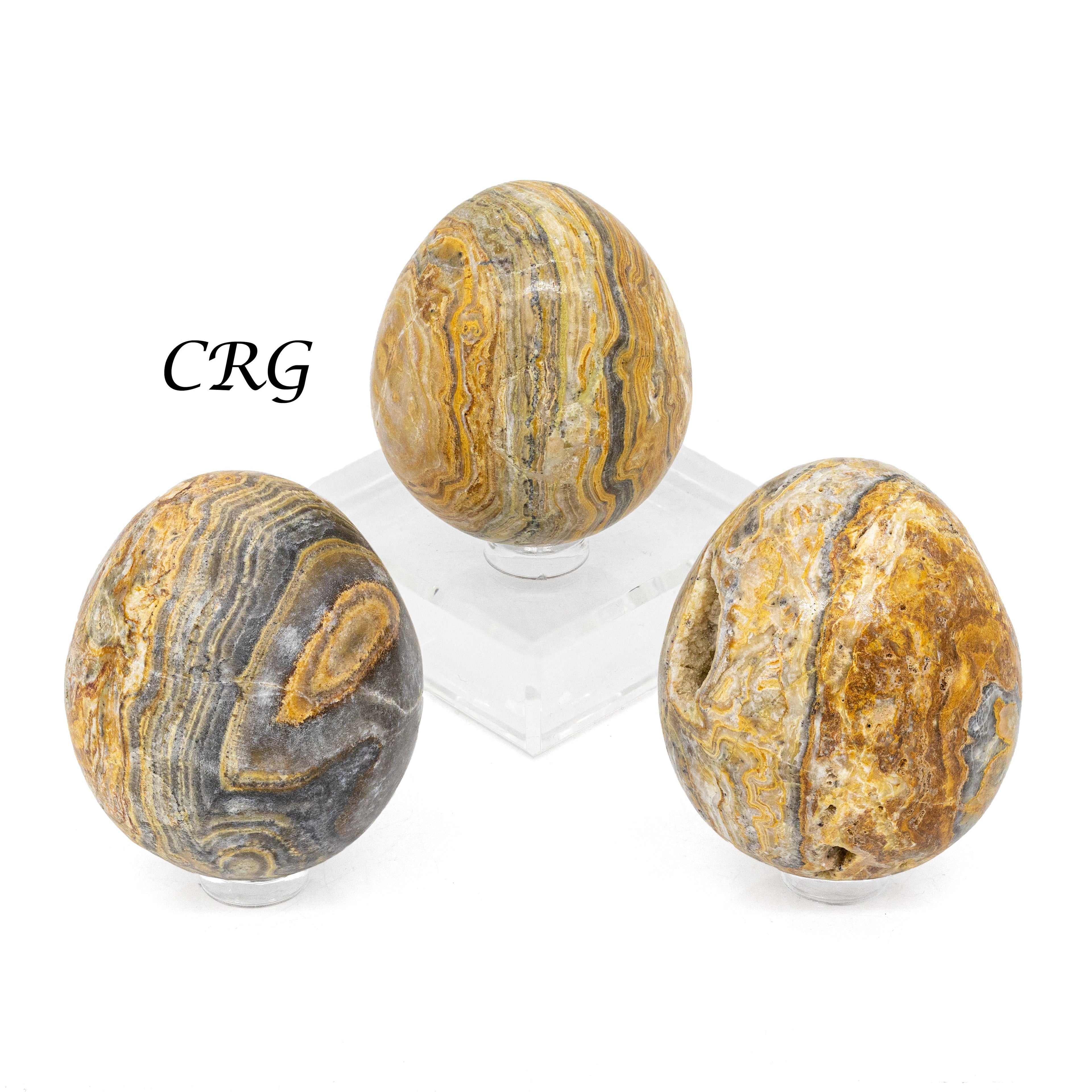 Yellow Banded Onyx Eggs (1 Kilogram) Size 2 to 5 Inches Bulk Wholesale Lot Crystal Gemstone Shapes