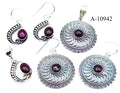 A-10942 Garnet 925 Sterling Silver Jewelry 20g