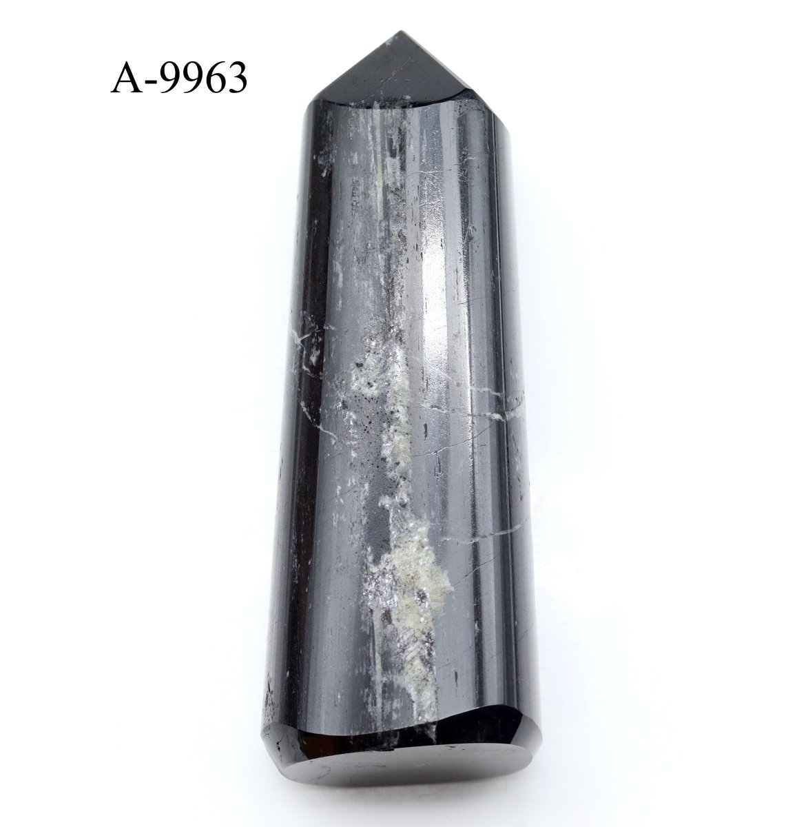 A-9963 Black Tourmaline Full Polished Tower 11.0oz.