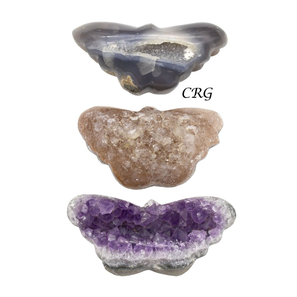 Agate Druzy Butterflies / 2-5" AVG - 1 KILO LOT