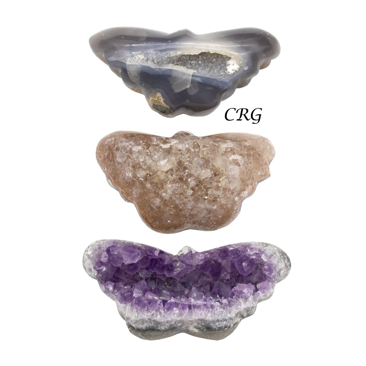 Agate Druzy Butterflies / 2-5" AVG - 1 KILO LOT