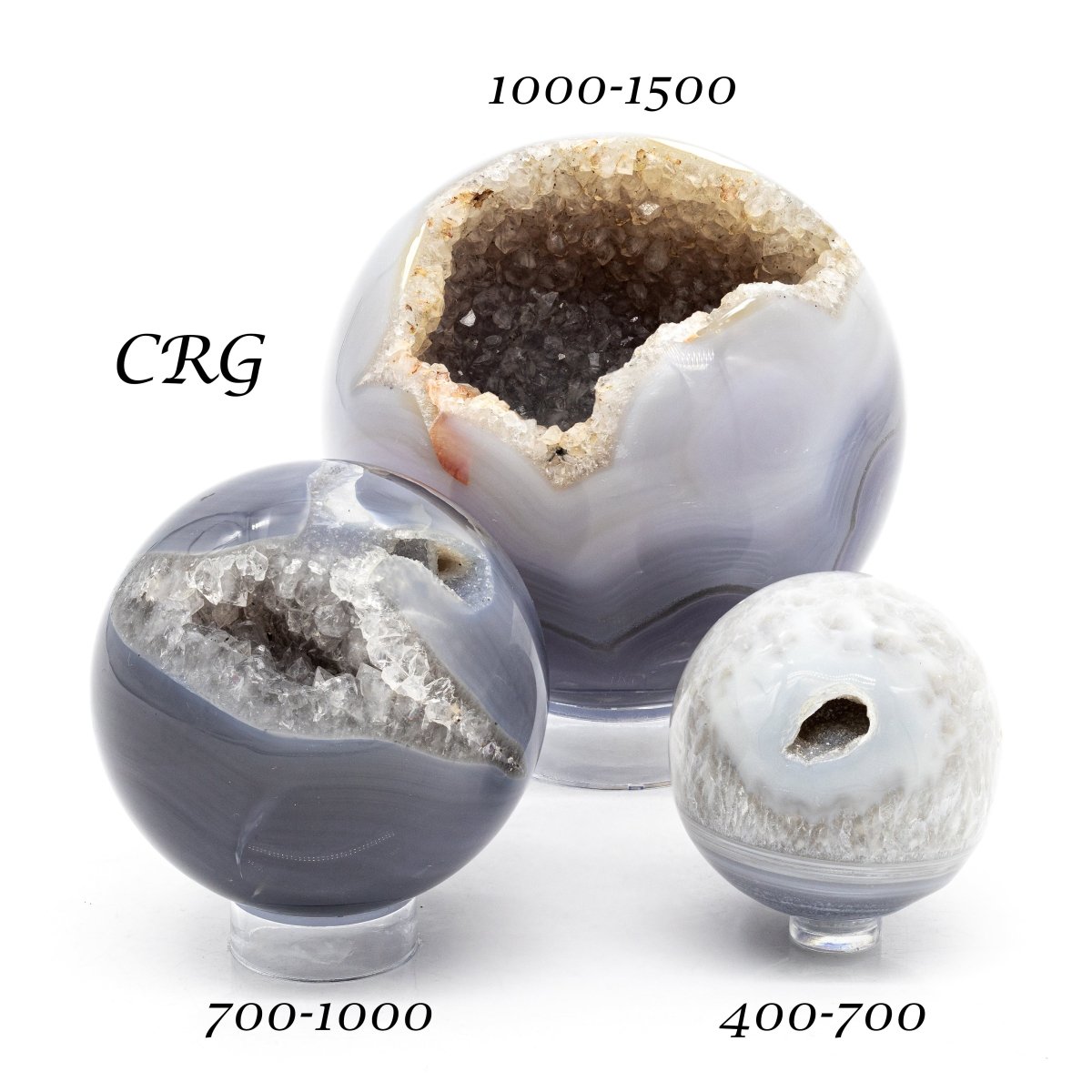 Agate Druzy Spheres / 300-700g AVG - 1 KILO LOT