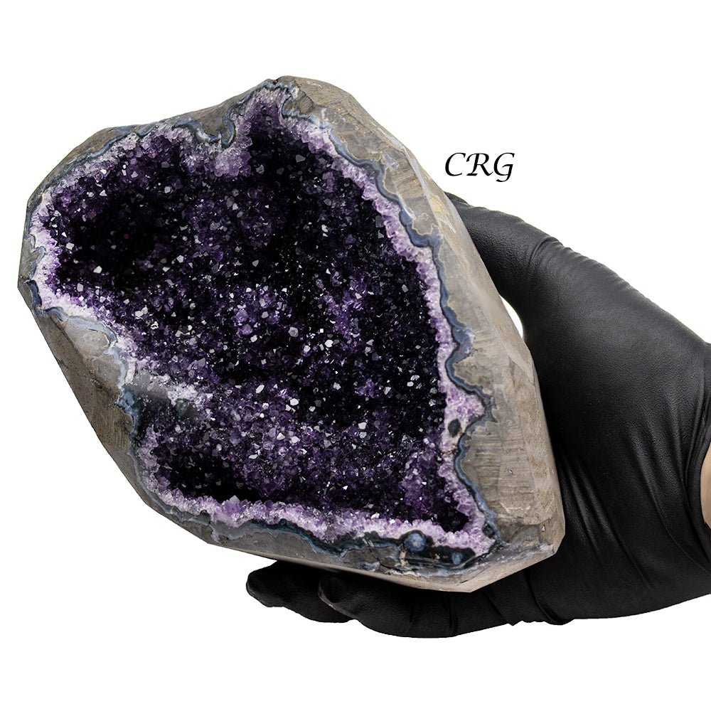 Polished Amethyst Druzy with Cut Base / 3-6" AVG - 1 KILO LOT