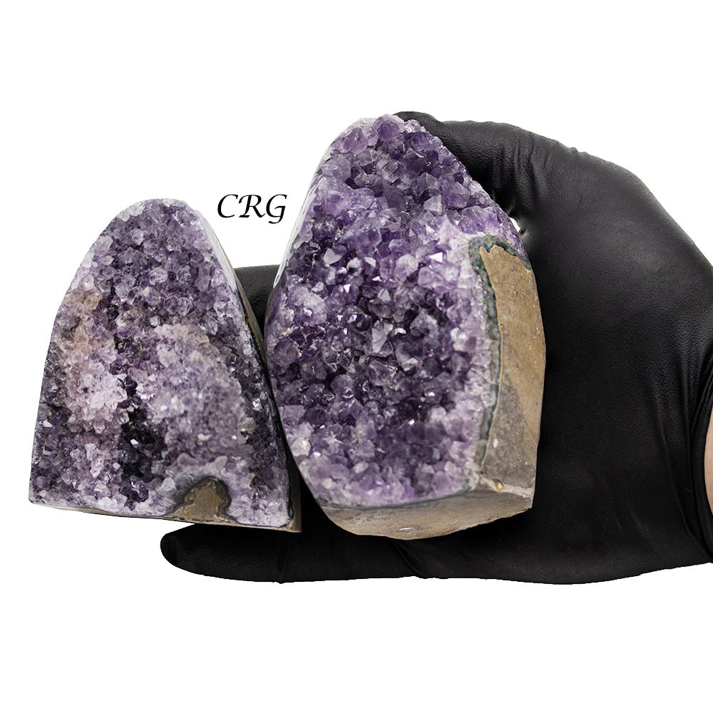 Polished Amethyst Druzy with Cut Base / 3-6" AVG - 1 KILO LOT