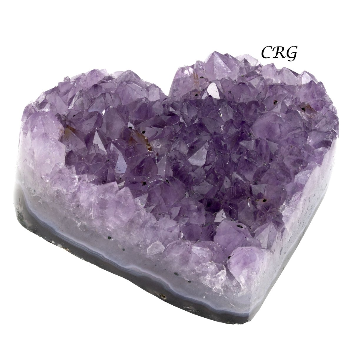 Amethyst Druzy Hearts with Polished Edges / 2-4" AVG - 1 KILO LOT