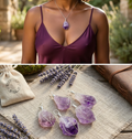 Amethyst Crystal Point Pendant (Silver Plated Wire Wrapped)