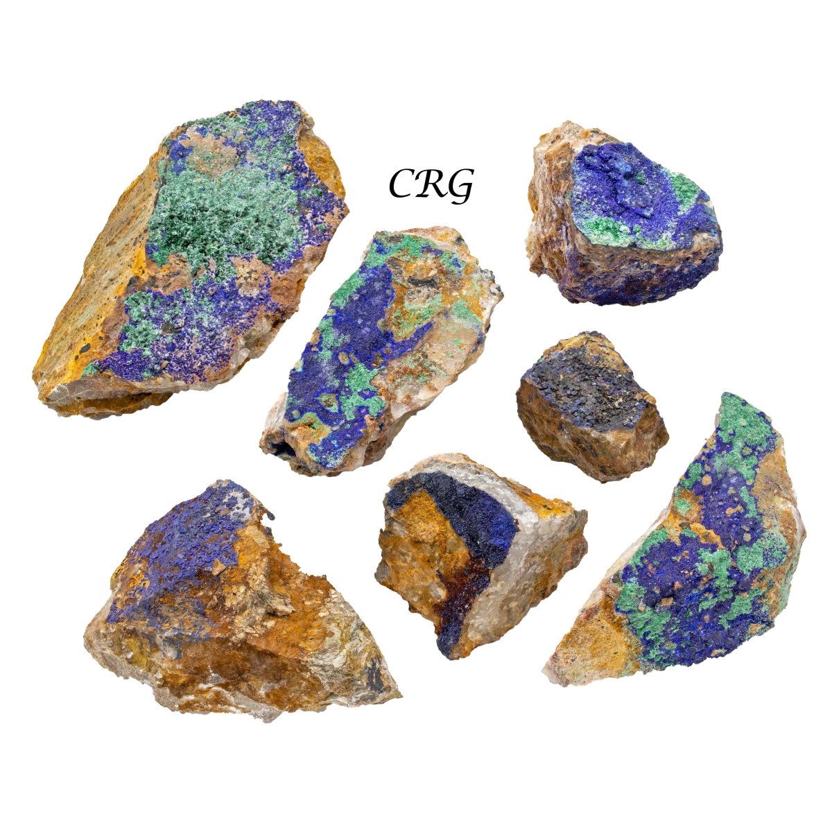 Rough Azurite Druzy from Morocco 1"-3.5" Mixed Sizes / WHOLESALE FLAT