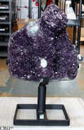 BIG 8-10 KILO Amethyst Geode Cluster on Metal Stand 14-16" tall