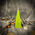 Beeswax All-Seeing Eye Pyramid Spell Candle - Abundance, Prosperity & Intuition