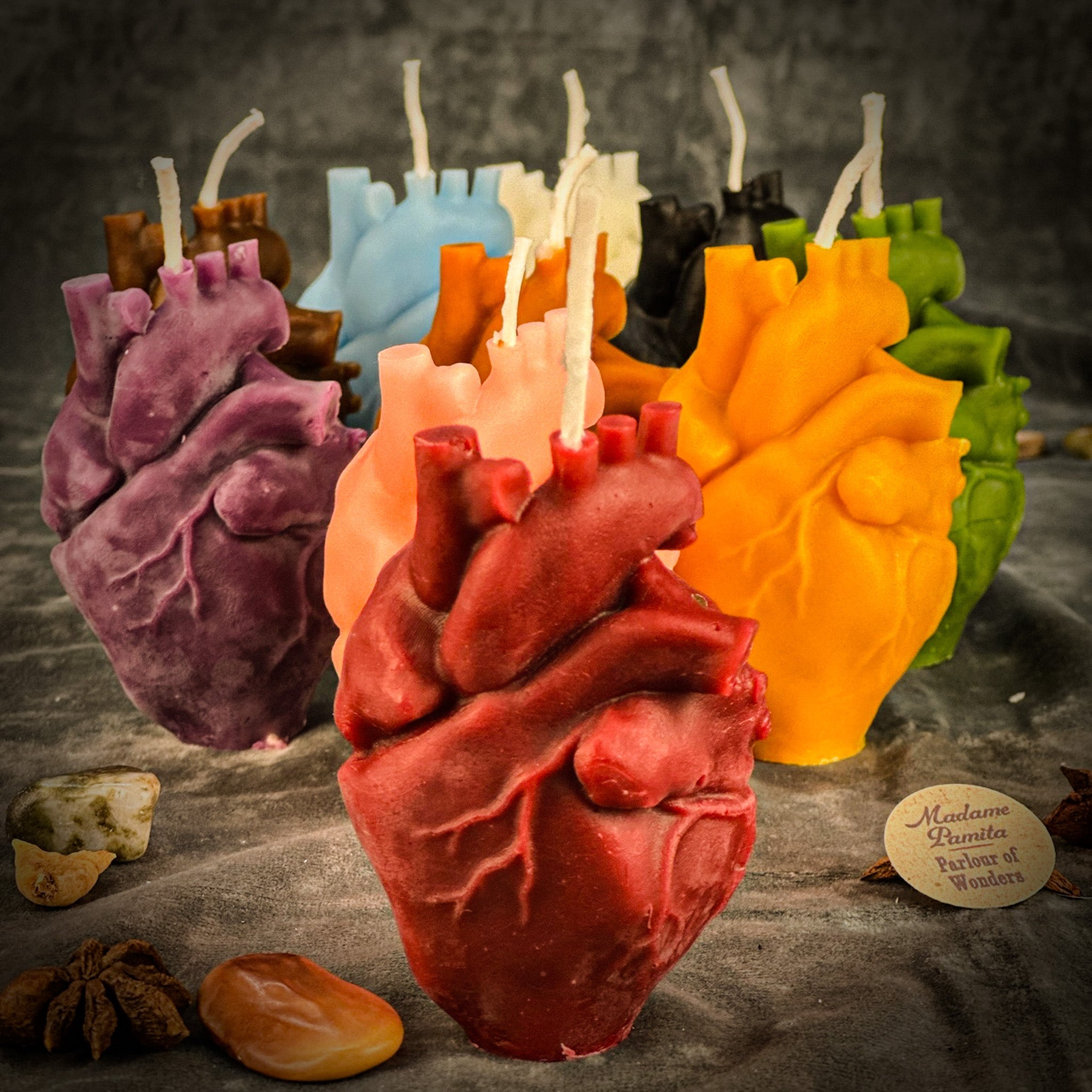 Beeswax Anatomical Heart Spell Candle - Love & Emotional Healing Magic