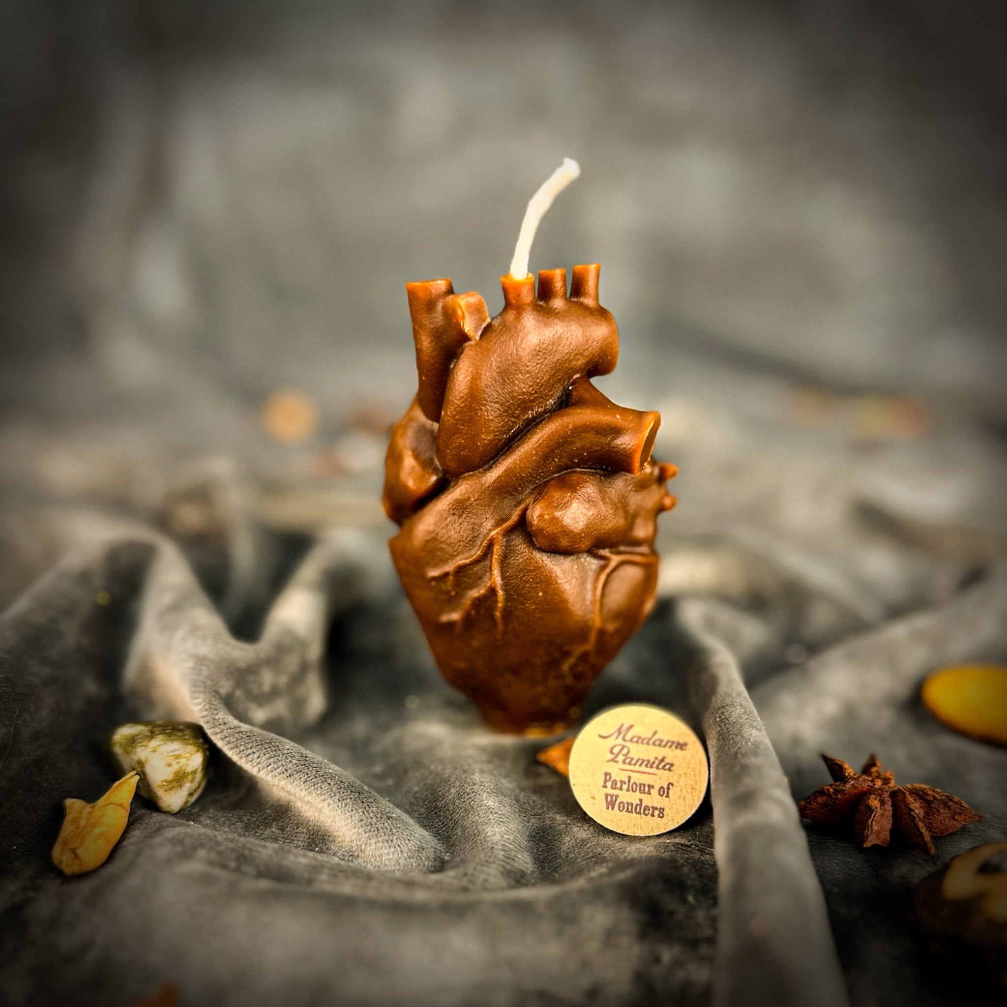 Beeswax Anatomical Heart Spell Candle - Love & Emotional Healing Magic