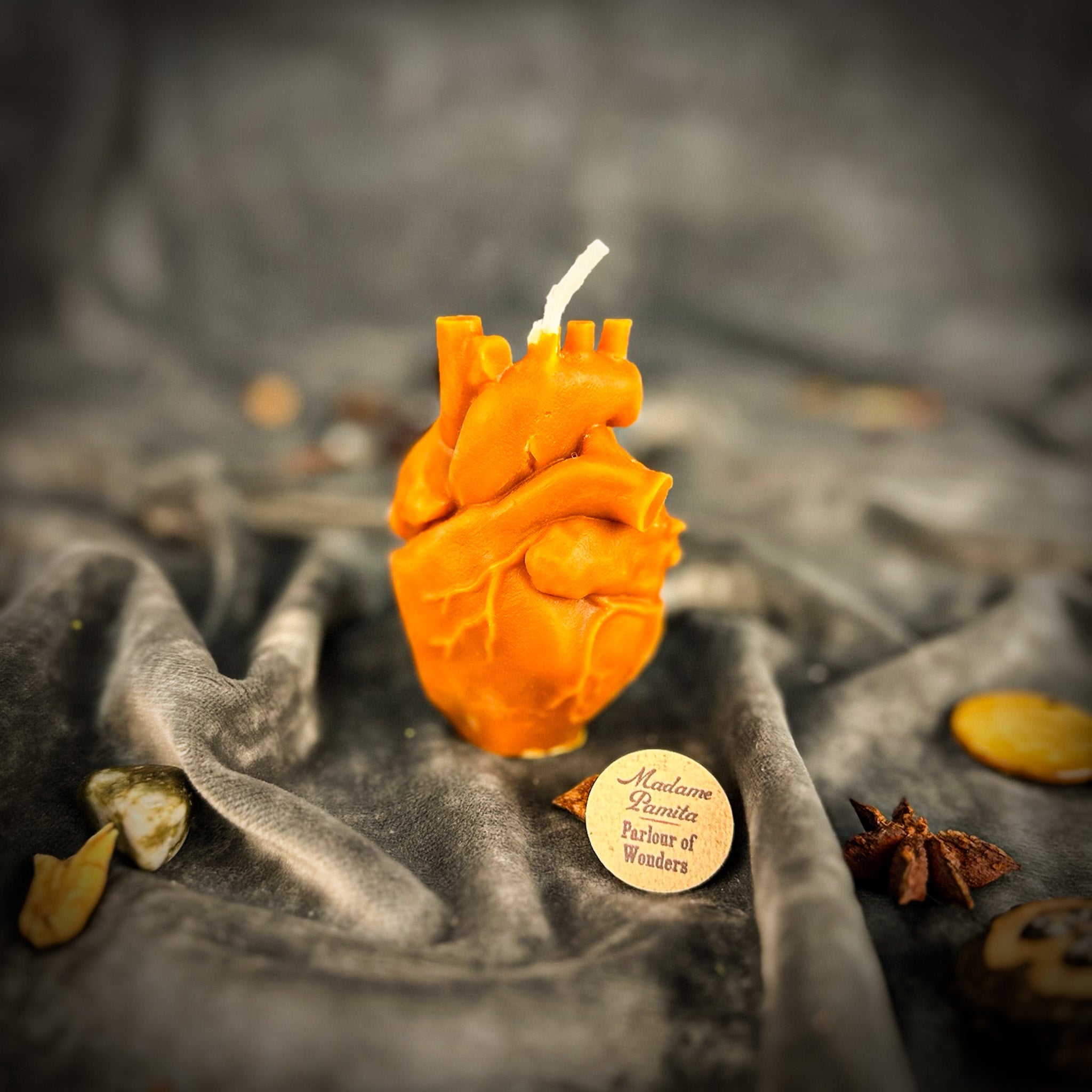Beeswax Anatomical Heart Spell Candle - Love & Emotional Healing Magic