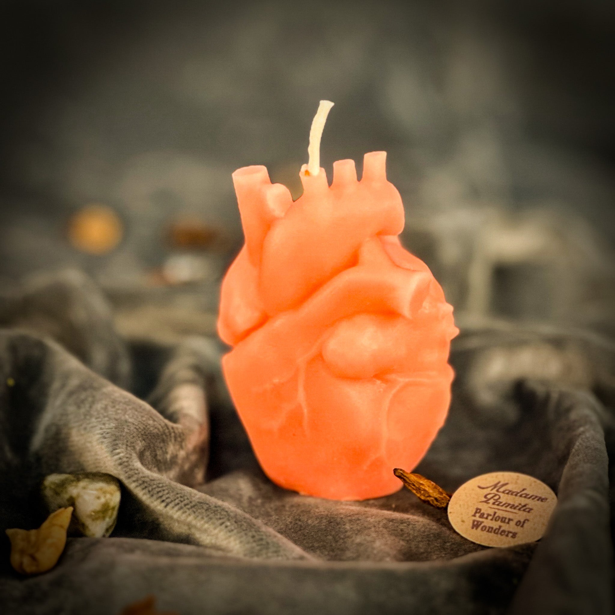 Beeswax Anatomical Heart Spell Candle - Love & Emotional Healing Magic