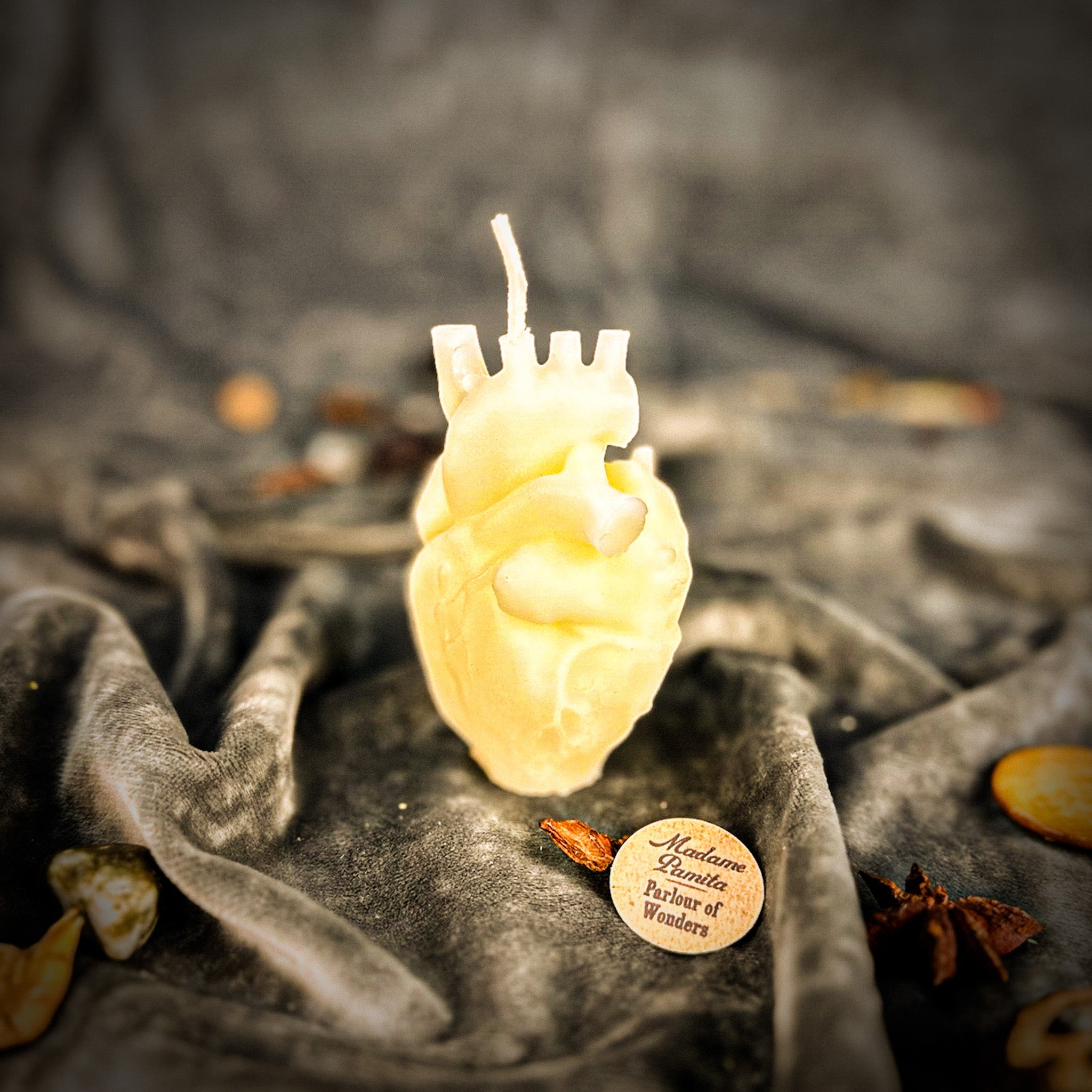 Beeswax Anatomical Heart Spell Candle - Love & Emotional Healing Magic