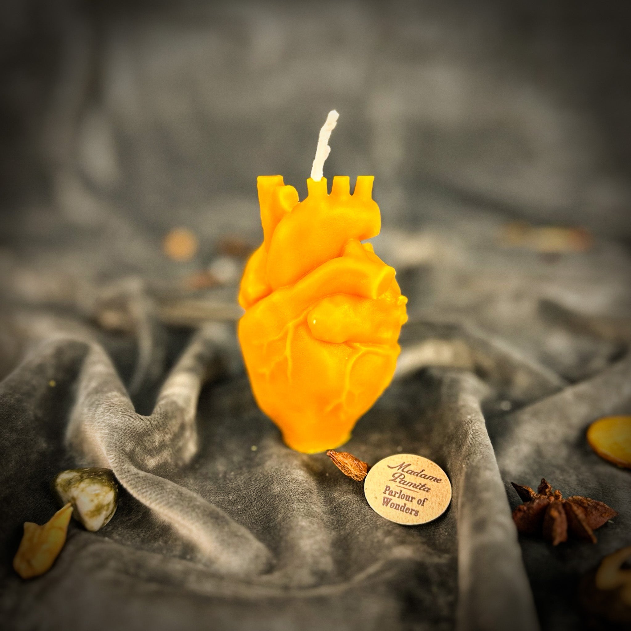 Beeswax Anatomical Heart Spell Candle - Love & Emotional Healing Magic