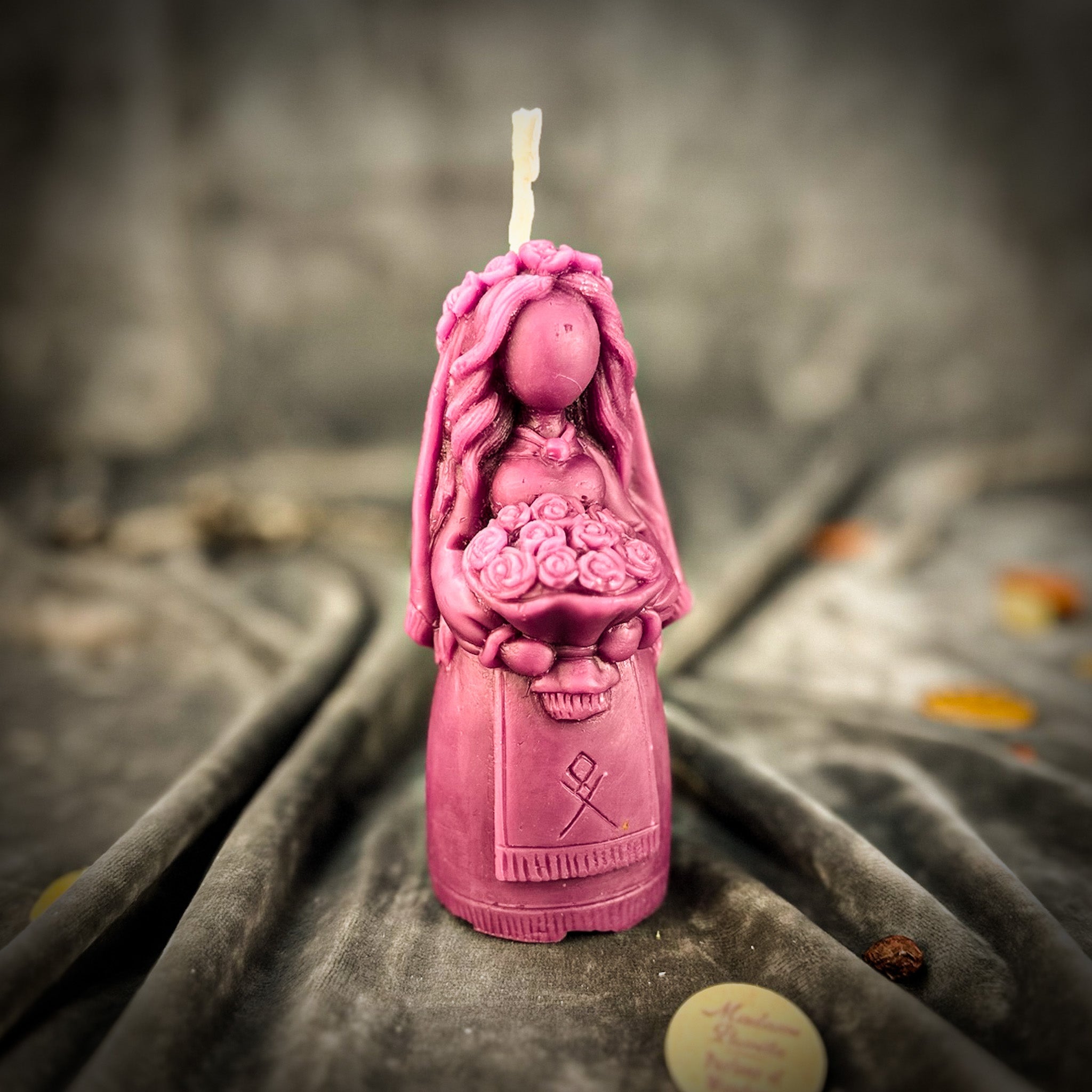 Beeswax Lada Motanka Spell Candle - Ancestral Blessings, Love & Protection