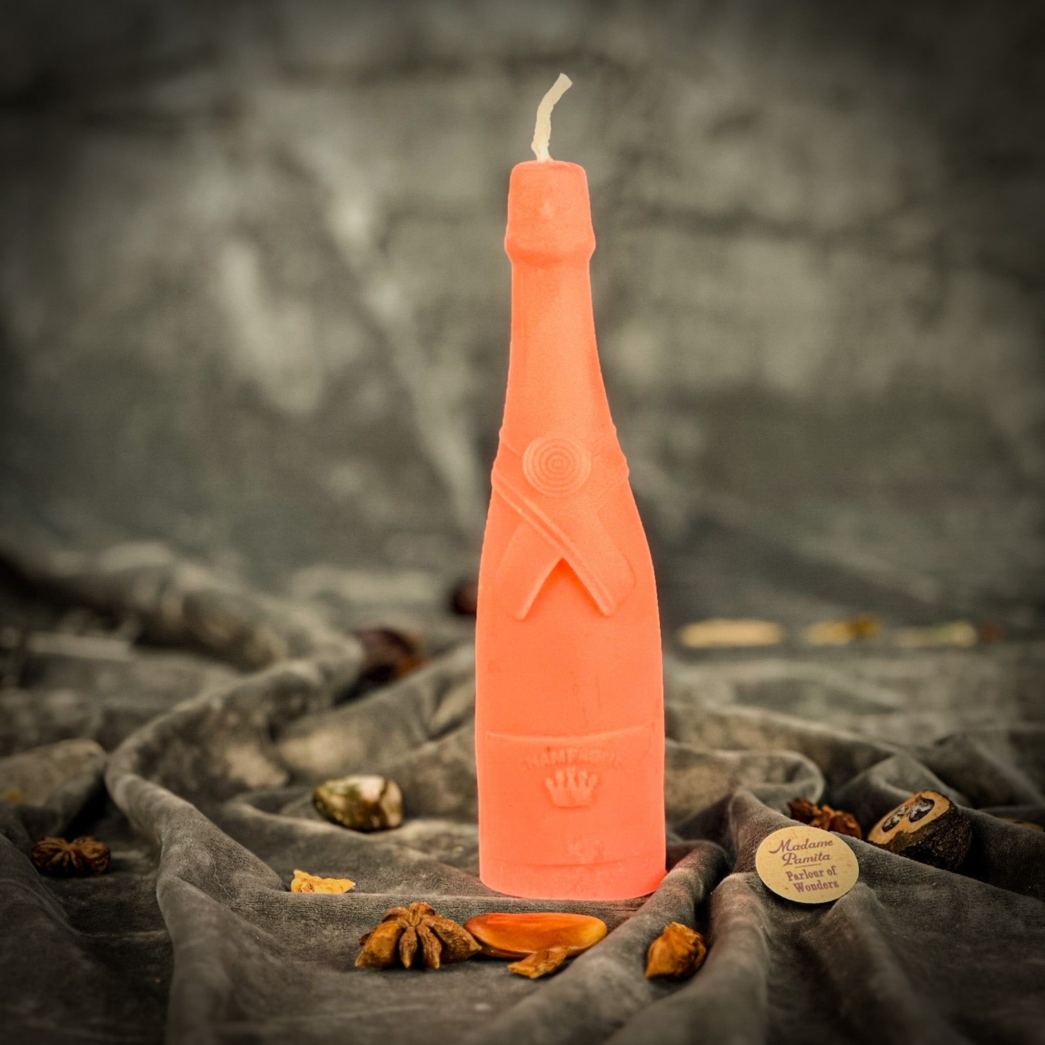 Beeswax Champagne Celebration Spell Candle - Success & Luxury Manifestation