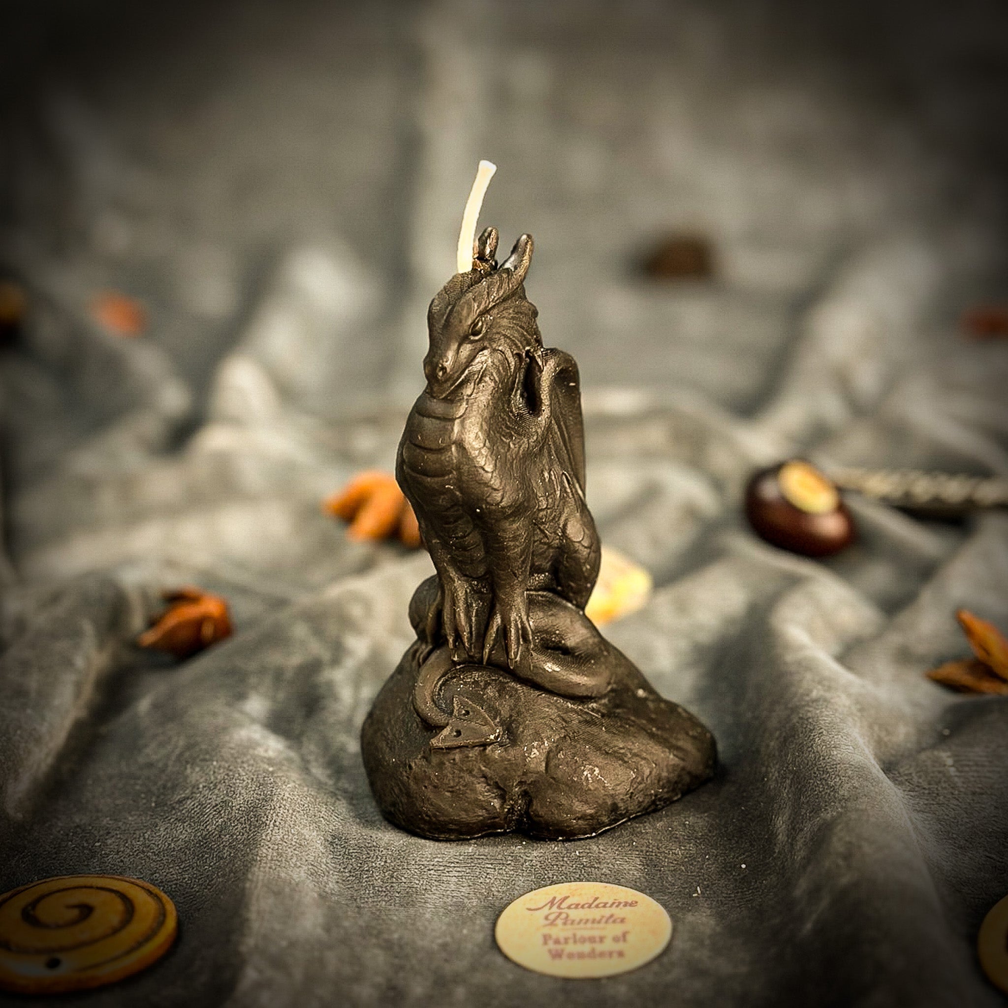 Beeswax Dragon of Protection Spell Candle - Guardian Magic, Power & Defense