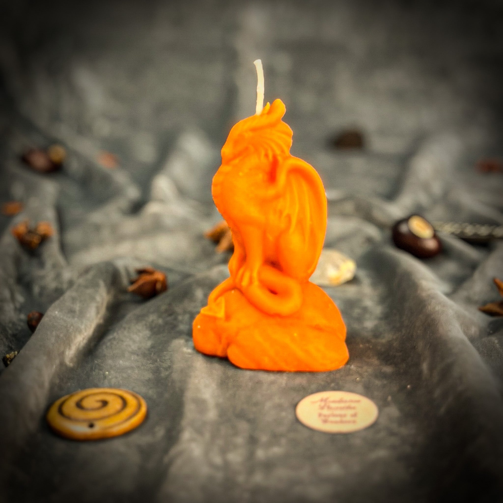 Beeswax Dragon of Protection Spell Candle - Guardian Magic, Power & Defense