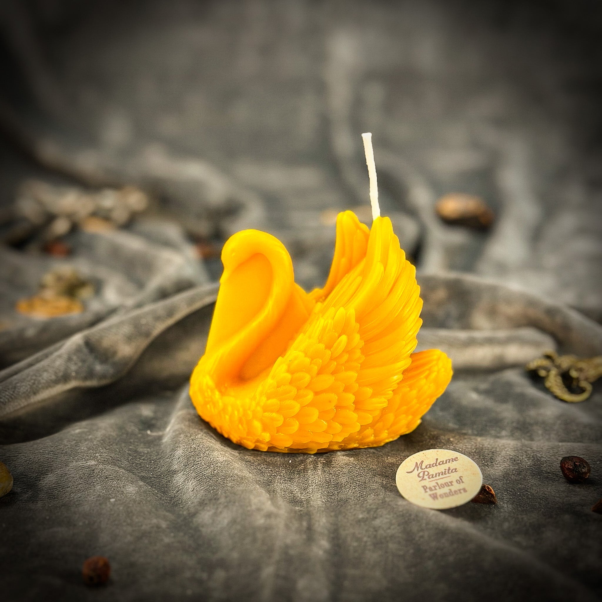 Beeswax Elegant Swan Spell Candle - Grace, Beauty & Lasting Love