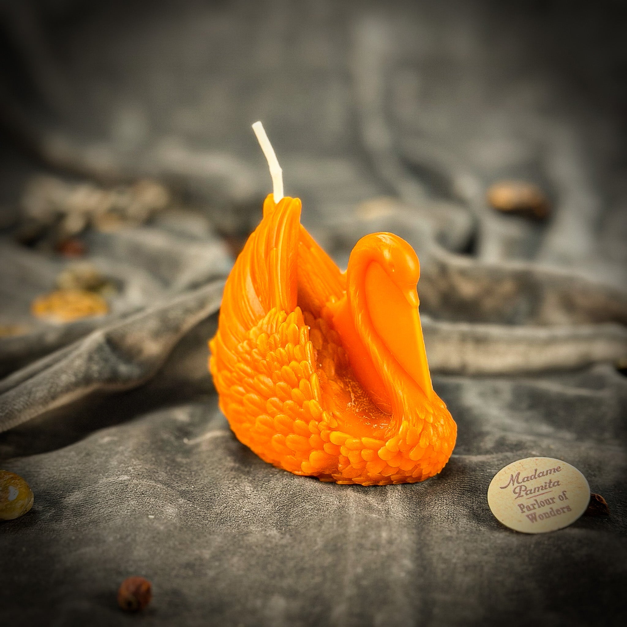 Beeswax Elegant Swan Spell Candle - Grace, Beauty & Lasting Love