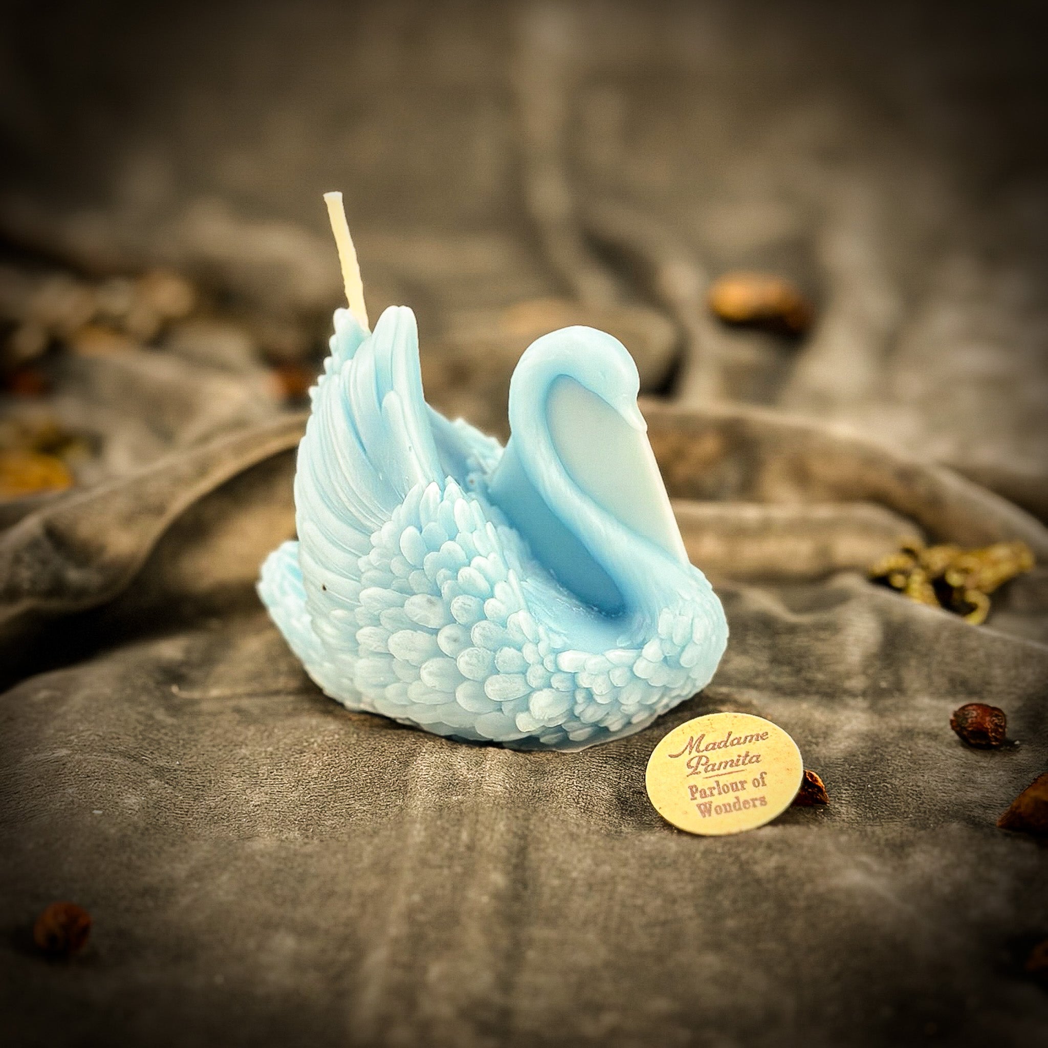 Beeswax Elegant Swan Spell Candle - Grace, Beauty & Lasting Love