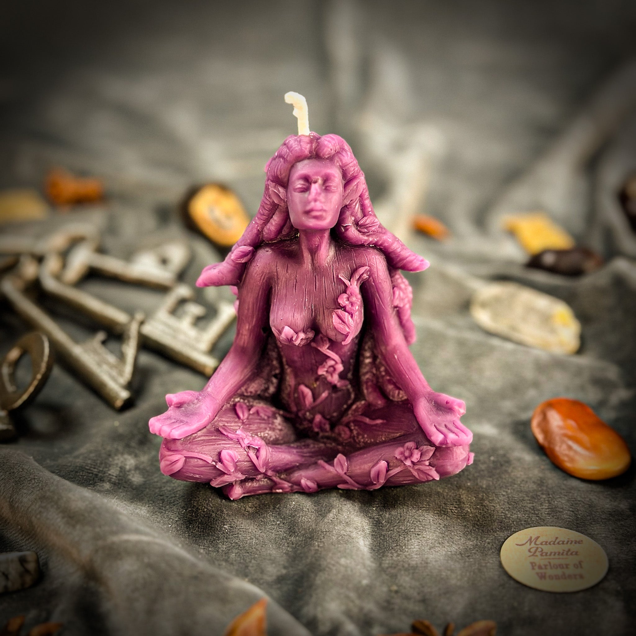 Beeswax Forest Fairy Spell Candle - Nature Spirits, Peace & Enchantment